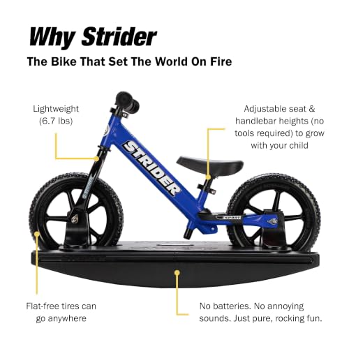 Image of Strider Sport 2-in-1 Rocking Bike, Ages 6 Months-4 Years, Blue