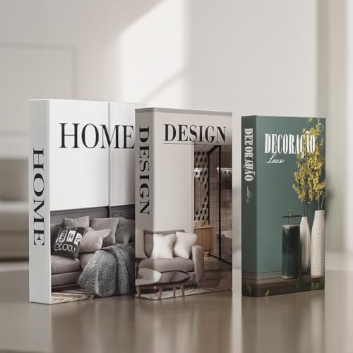 Livro Decorativo Caixa Porta Objetos Kit 3 Unidades Decoração Sal...