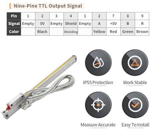 3 Axis DRO Digital Readout para Máquina Bridgeport 9X42 miniatura 6