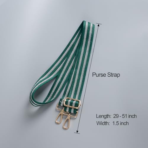 Image of chushui Herringbone Purse Strap Replacement Wide Adjustable Crossbody Strap with Metallic Thread,Woven Fashion Shoulder Bag Strap for Tote Handbag, Gold Silver Shimmer