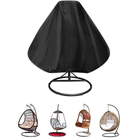 Double Egg Chair Cover 230x200cm 420D Oxford Fabric Patio Hanging Egg Chair Cover Waterproof Windproof Heavy Duty Swing Chair Protective Cover Garden Lawn Patio Protection Furniture Accessories Cover