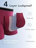 Best Pee Proof Underwear for Men with Heavy Incontinence in 2026 13 TIICHOO Mens Incontinence Underwear Washable Cotton Reusable Leakproof Boxer Briefs 3 Pack(Large, Gray/Navy Blue/Burgundy)