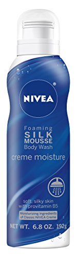 NIVEA Creme Moisture Foaming Silk Mousse Body Wash, 6.8 Oz