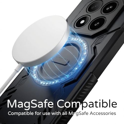 Image of ShieldTech Back Cover Case for Poco X7 5G | 360 Protection Mobile Phone Case Mag-Safe | Camera Protection | Poco X7 Back Cover /Poco X 7 5+G - Black TPU+PC