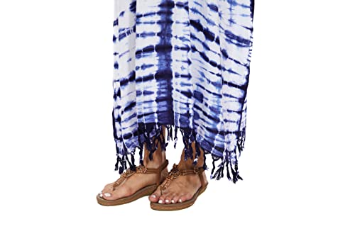 Image of Beautybatik Women Hippie Tie Dye Caftan Kaftan Loungewear Maxi Plus Size Long Dress XL to 4X
