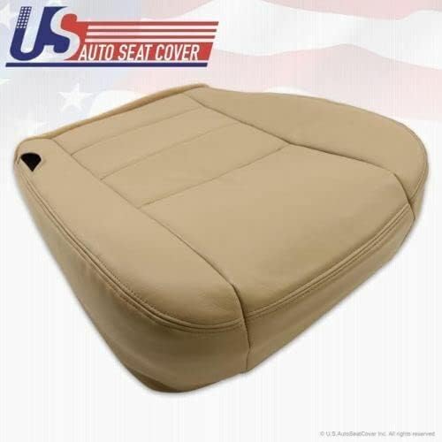 2002-2007 for for Ford F250 F350 Lariat Passenger Bottom Leather Seat Cover Parchmnt TAN