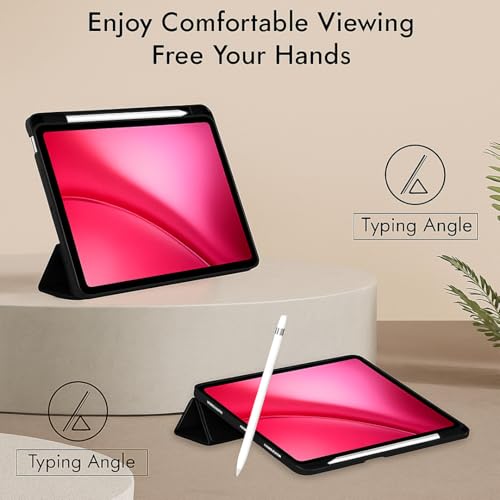 Image of LIRAMARK Smart Case for Apple iPad Pro 11 inch 2022 /2021 /2020 4th /3rd Generation [Auto Sleep /Wake Cover] [Pencil Holder] [Soft Flexible Case Cover] Evo Series - Black