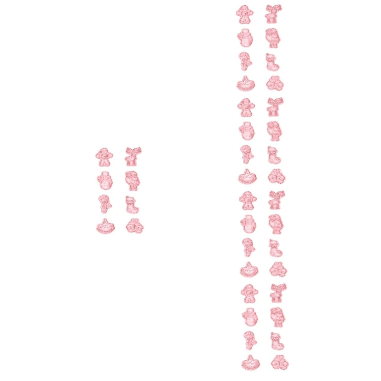 Cabilock 5 Juegos Molde De Galletas Decoraciones De Pastel De Galletas Equipo Navidad Pequeños Cortadores De Galletas Oro Cortador De Galletas De Caldero Día Festivo Rosa Páginas 8 Uds * 5