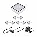 Produktbild ledscom.de LED Pflaster-Stein Gorgon Boden-Einbauleuchte für außen, 15x15cm, 12V, kalt-weiß 8er Set