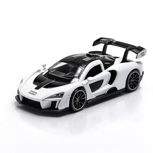 Image of Mclaren Senna Toy Car - 1:28 Scale Alloy Die-Cast Supercar Model with Lights & Sound, Pull-Back Sports Car Toy for Kids, Boys & Collectors - Gift Item (Color May Vary)
