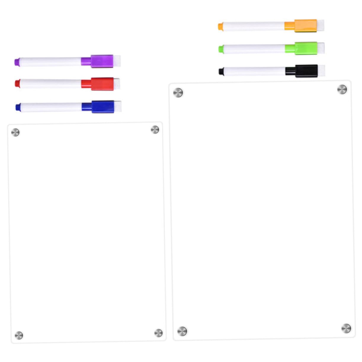 Magnetische Transparente Acryl notiztafel für Kühlschrank Abwischbares Trockenlösch board mit Whiteboard markern Praktische Haushalts Büroplaner tafel
