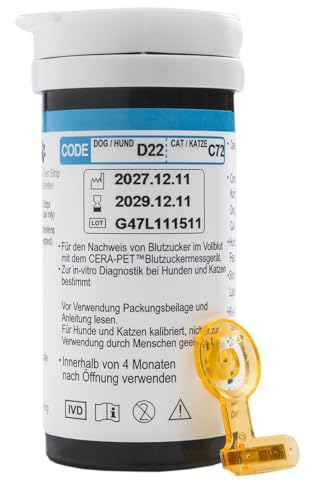 Cera-Pet Blutzuckermessgerät für Hunde und Katzen - komplettes Starterset