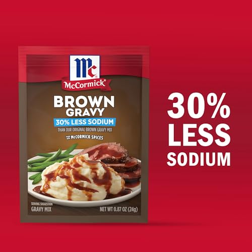 McCormick 30 Less Sodium Brown Gravy Mix, 0.87 oz - image 9