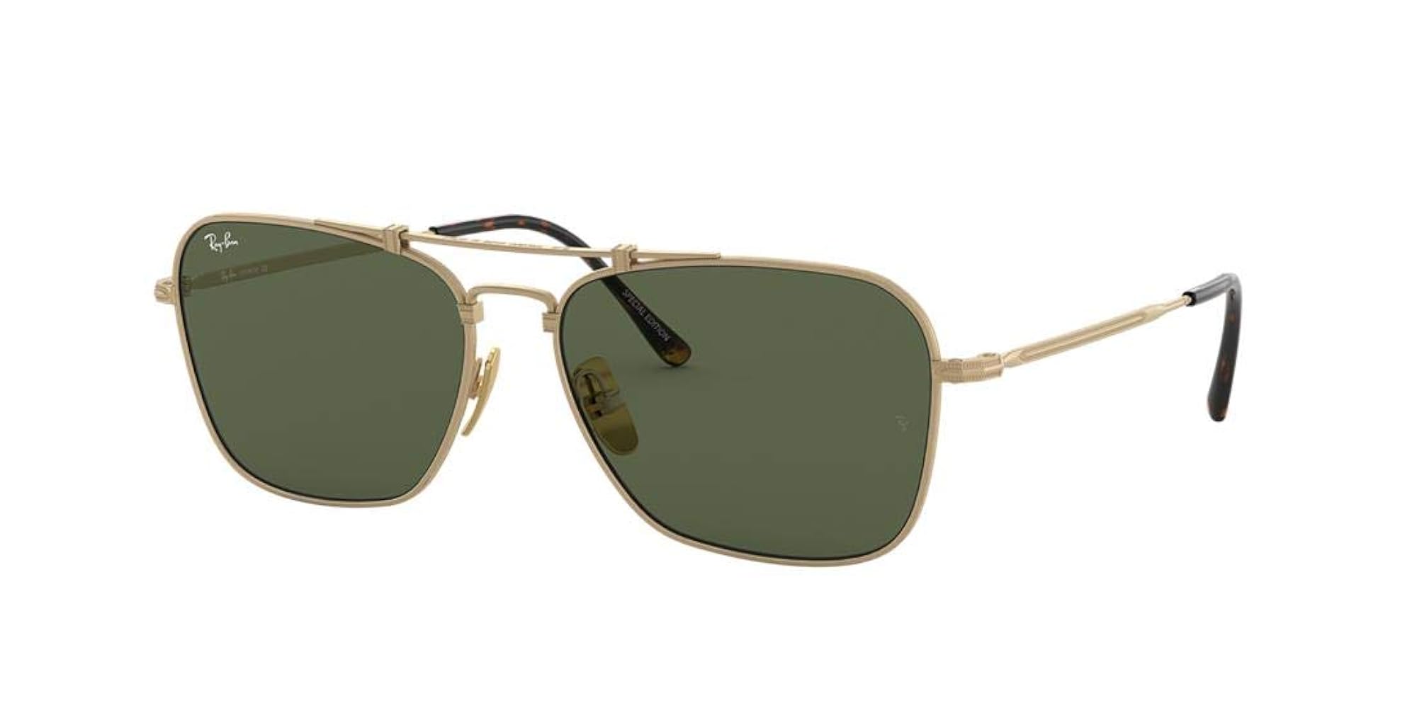 Rayban キャラヴァン　レイバン Amazon.com: Ray-Ban Rb8136 Caravan Titanium Square