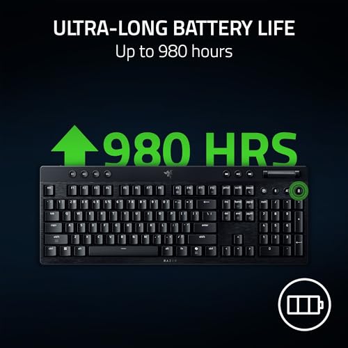 Image of Razer BlackWidow V4 Low Profile HyperSpeed Wireless Gaming Keyboard: Orange Mechanical Switches - 2.4GHz Wireless & Bluetooth - Multi-Function Roller - 11 Control Buttons - Long Battery Life