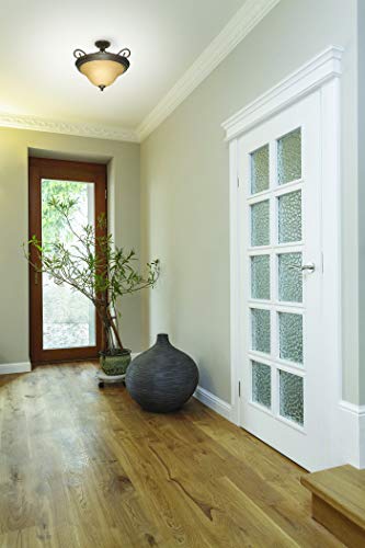Image of Nuvo 60 /1027 Sonoma Bronze Semi-Flush Dome With Champagne Glass