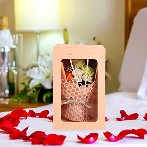 Abaodam Fake Soap Rose Bouquet Artificial Soap Flower Bouquet Scented Soap Rose Bouquet With Gift Box (Champagne) Floral Scented Flower Bouquet #TOP4