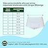 REMEDIA ONE – Mutande per Ernia Inguinale Uomo, Mutande Contenitive Uomo in Cotone Elastico con Tasche per Pelotte – Boxer Grigio Melange Tg 3 83-89 cm