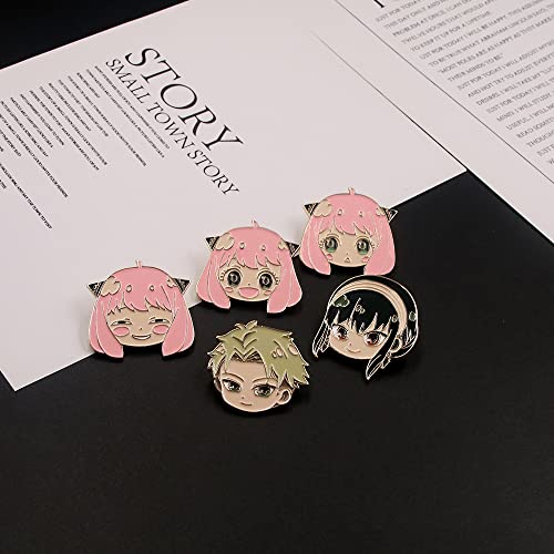 3Pc S X Family Anime Anya Enamel Pins - Cute Figure Loid Yor Forger Twilight Thorn Princess Metal Badges Brooch - Anime Collection Cosplay Gifts For Fans (3Pcs Pin - 1) #TOP5