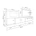 SelectionHome - Mueble salón Comedor con Chimenea eléctrica, Acabado Blanco Mate y...