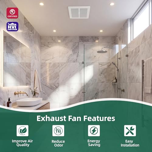 Image of Akicon Bathroom Exhaust Fan 3 Inch, 70 CFM Quiet Bathroom Vent Fan