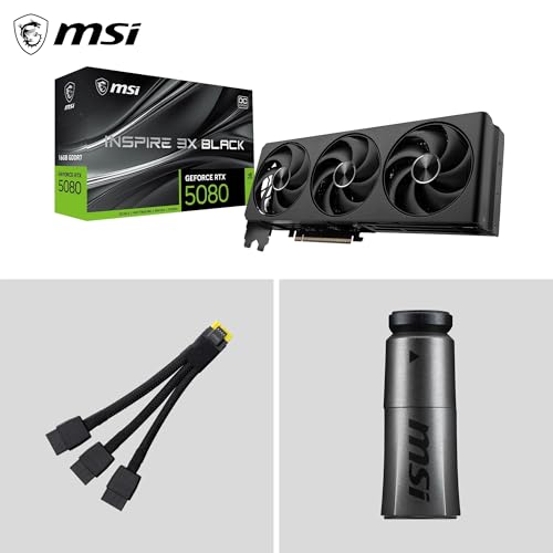 Carte graphique MSI GeForce RTX 5080 INSPIRE OC 3X GDDR7 Reflex 2 RTX IA DLSS4 Raytracing - vue 9