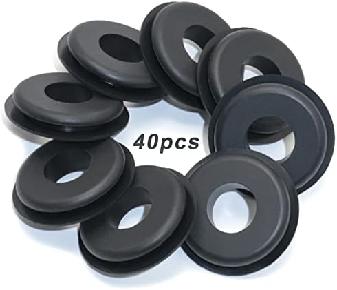 boeray Black Gladhand Seals Rubber Glad Hand Seal, Glad Hand Grommets for Semi Trailers, Pack 40
