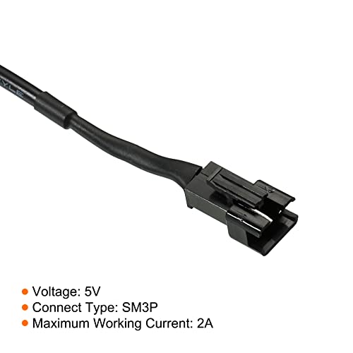 Cable de 3 pines 5V para conectar ventiladores RGB en torres de PC con gestión oculta 4