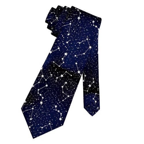 Hiukset Mens Space Ties Daily Skinny Blue Galaxy Ties Constellations Neckties Gentleman Neck tie Perfect for Wedding Office Date Business