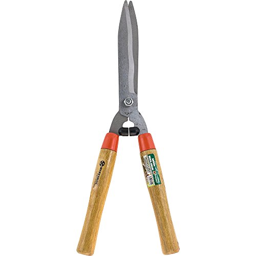 20” Hedge Shears for Gardening - with Wooden Handles | Rust Resistant Steel, Best Gardening Tool for Hedges, Shrubs and Bushes, Lightweight for Fine Cutting