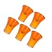 BestAlice 5Pcs Cane Tips, 3/4 Inch Crutch Tips Rubber Replacement Foot Pad, 19mm Cane Tips Heavy Duty, Prevent Slipping Soft Thicken Rubber Walking Canes Replacement Tips(Orange)