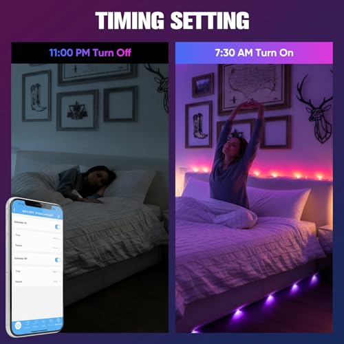 Smart RGB Outdoor Lights for Decor, 200FT Permanent LED Strip Lights Waterproof IP67, with App Remote Voice & Music Sync Control, Color Changing for Eave Christmas Holiday Party Garden - Image 3