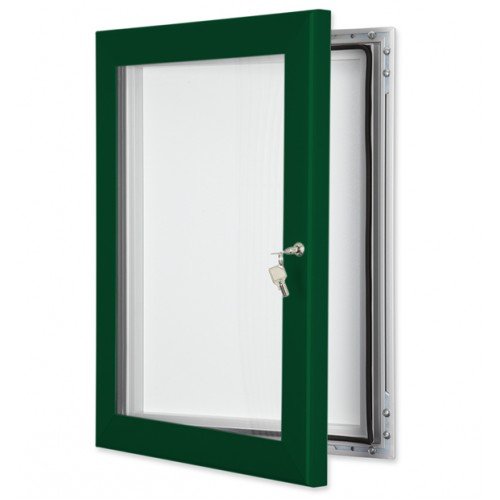 Moss-Green Poster Case Notice Boards with Magnetic Back Panel - B2