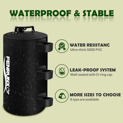 Image of Canopy Water Weight Bag,88 LBS Gazebo Tent Water Weights Set of 4 Leg Weights for Carport, Pop Up Canopy,Tent,Gazebo,Black
