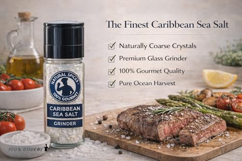Sal Marina Gruesa Caribeña en Molinillo de Vidrio 9 oz miniatura 7