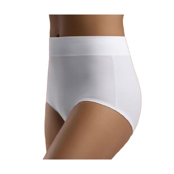 Warner's Women's No Pinching No Problems Dig-Free Comfort Waist Microfiber Brief 5738, White, 8