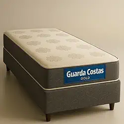 Colchão Solteiro Guarda Costas Gold Espuma D20 78x188x12 cm - JM3 Moveís
