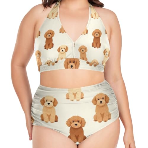 Maillot de bain deux pièces pour femme L-4XL curvy galbant et confortable