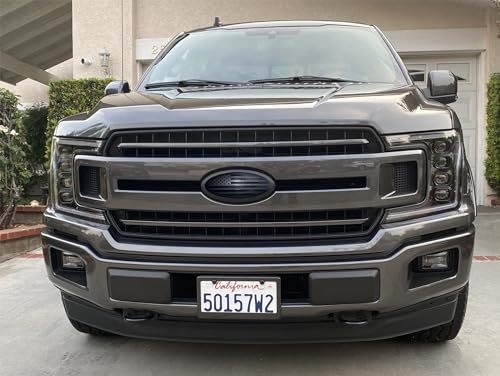 HHLOU 7.75 inch Aluminum Rear Tailgate Overlay Emblem,America Black Flag Oval Emblem Compatible with Ford Expedition,2020-22 Ford F250 F350 (Black) by HHLOU - Image 2