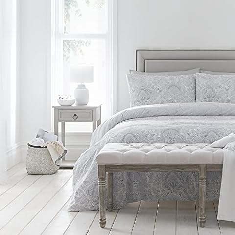 Drift Home - Savari - Eco-Friendly Duvet Cover Set - King Bed Size in Silver, SV2GY31PO3 Cover