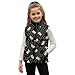 BYOXPUVI Bee Honeycomb Print Boys Girls Vest Full Zip, Fall Fashion Sleeveless Jacket Casual Fleece Outerwear Size 11-12
