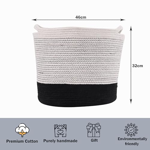 Image of Kuber Industries Pack of 4 Foldable 18 Inch Laundry Basket for Clothes Bedroom & Living Room | Durable Toy Storage Basket for kids & children | Cloth Bins for Washing Machine | Blue & Black