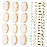 Hemobllo Kit de Cadenas para Hacer Joyas con Eslabones Dorados Anillos y Cierres de Langosta Cadena Metálica Suave y Resistente para Bricolaje y Reparación de Bisutería Ligero y Fácil de