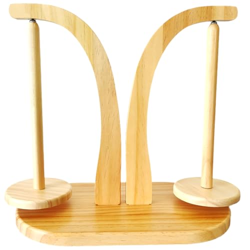 Image of Wooden Yarn Holder for Crocheting, Magnetic Rotating Yarn Ball Holder, Crochet Gift for Knitting Lovers