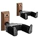 STRICH Gitarrenwandhalterung, Walnussholz, U-förmig mit Schrauben, automatisch verriegelnder Gitarrenhalter für Akustikgitarren, E-Gitarren, Banjos, Bass (2er-Pack)