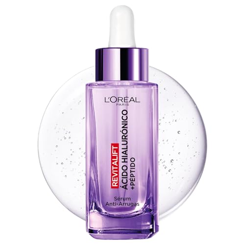 L'Oréal Paris Revitalift Filler Sérum Antiarrugas con Ácido Hialurónico, Péptidos. Nº1 del Mundo. Hidratación Duradera y Profunda. Ilumina y Rellena en 1H. Inspirado en Cosmética Coreana, 30ml