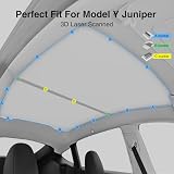 AAMHHM Tesla Model Y Juniper 2025 Graphene Chłodzenie Kosmiczna Szara Osłona przeciwsłoneczna