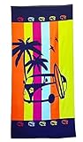 70x150 cm Toalla Playa Piscina Grande Secado Rápido Ligera Dibujos Palmera Tabla Surf Caravana Piña Cactus Mandala Gafas Sol Verano 70x150cm (Multicolores 2)