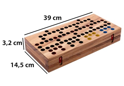 Engelhart - 350340- The Barricade wooden game - easy strategy - family game - 2 to 4 players - from age 6-14.5 x 39 x 3.2 cm - Image 2