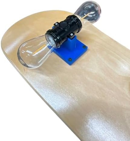 Miniatura 2 de Kit de iluminación de lámpara de montaje en pared para monopatín, exhibición de arte coleccionable de skate, fácil montaje (azul)